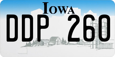 IA license plate DDP260