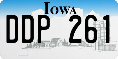 IA license plate DDP261