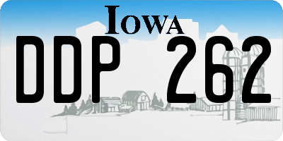 IA license plate DDP262