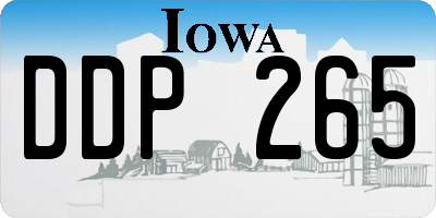 IA license plate DDP265