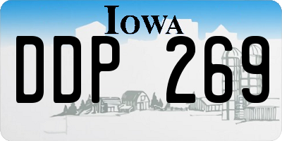 IA license plate DDP269