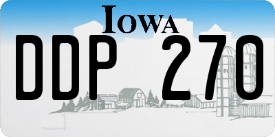 IA license plate DDP270