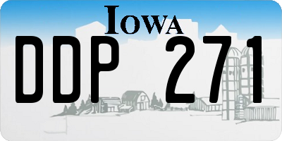 IA license plate DDP271