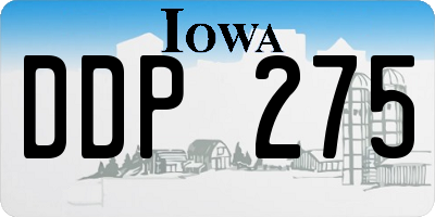 IA license plate DDP275