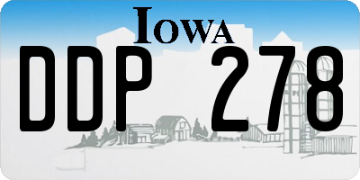 IA license plate DDP278