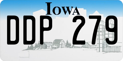 IA license plate DDP279