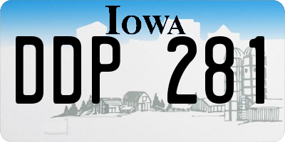 IA license plate DDP281