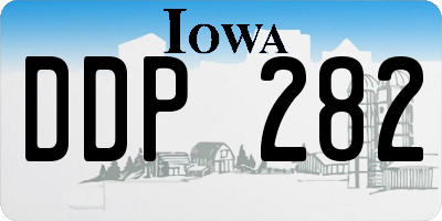 IA license plate DDP282