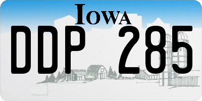 IA license plate DDP285