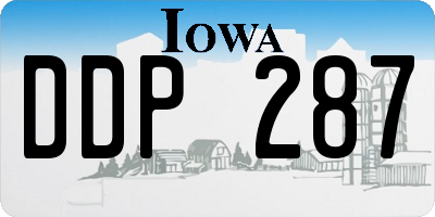 IA license plate DDP287
