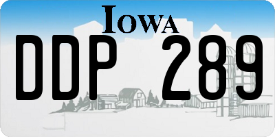 IA license plate DDP289