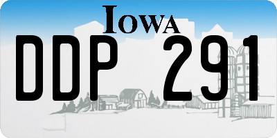 IA license plate DDP291