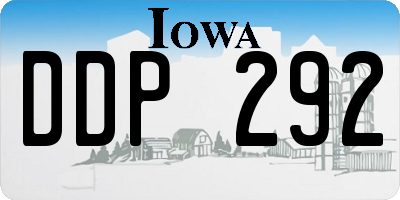 IA license plate DDP292