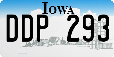 IA license plate DDP293