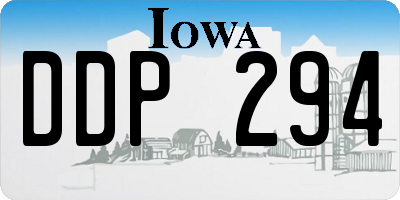 IA license plate DDP294