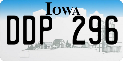 IA license plate DDP296