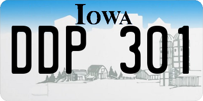 IA license plate DDP301