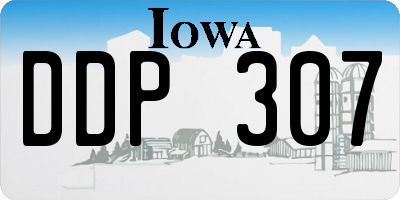 IA license plate DDP307