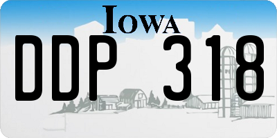 IA license plate DDP318
