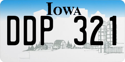 IA license plate DDP321