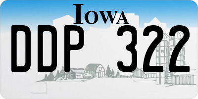 IA license plate DDP322