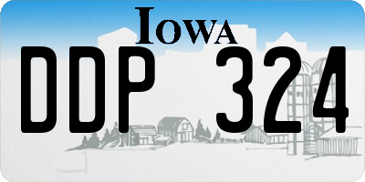 IA license plate DDP324