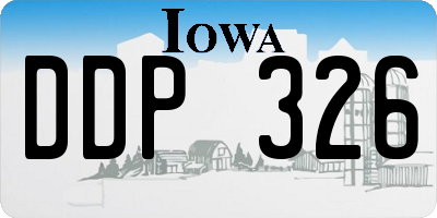 IA license plate DDP326