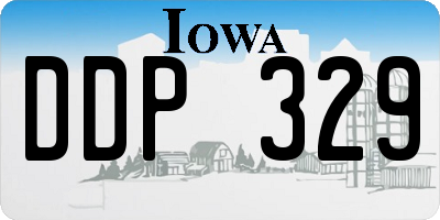 IA license plate DDP329