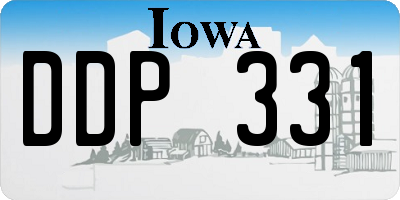 IA license plate DDP331