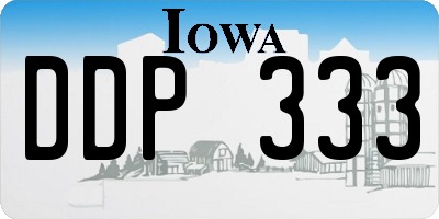 IA license plate DDP333