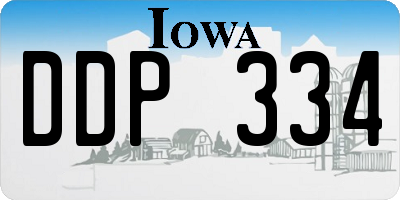 IA license plate DDP334