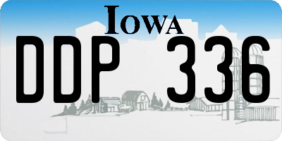 IA license plate DDP336