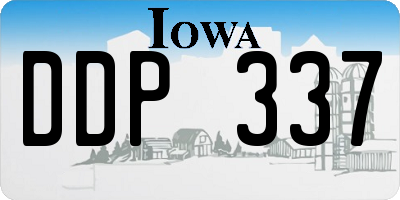 IA license plate DDP337