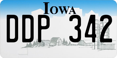 IA license plate DDP342