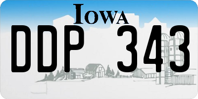 IA license plate DDP343