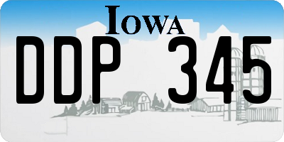IA license plate DDP345