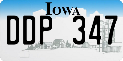 IA license plate DDP347