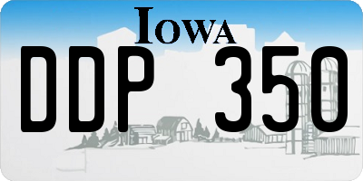 IA license plate DDP350