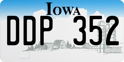 IA license plate DDP352