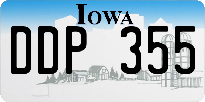 IA license plate DDP355