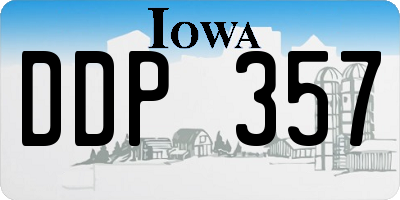 IA license plate DDP357