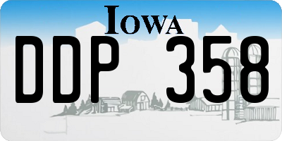 IA license plate DDP358