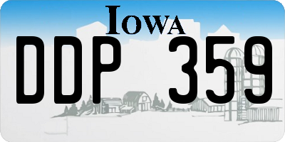 IA license plate DDP359