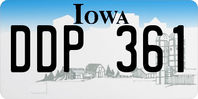 IA license plate DDP361