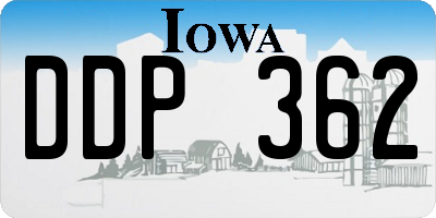 IA license plate DDP362
