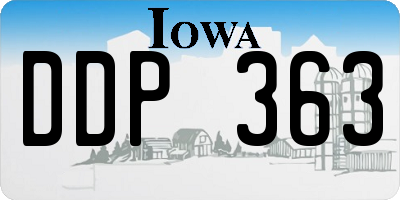 IA license plate DDP363