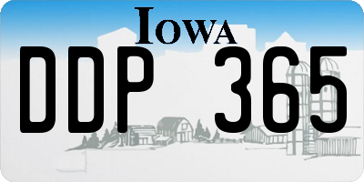 IA license plate DDP365