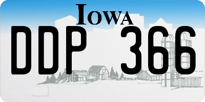 IA license plate DDP366