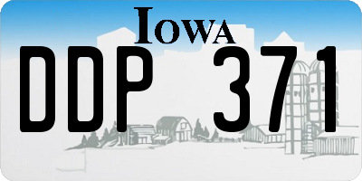 IA license plate DDP371