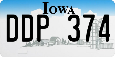 IA license plate DDP374